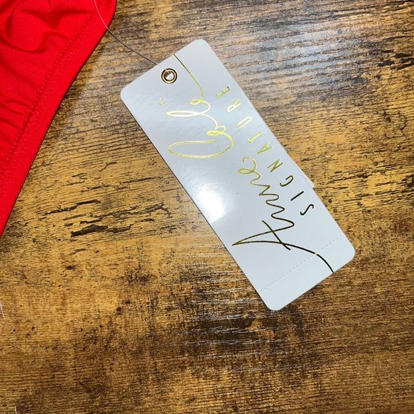 Anne Cole LIPSTICK RED Convertible Shirred Bikini Swim Bottom Size XS NWT - Picture 7 of 7